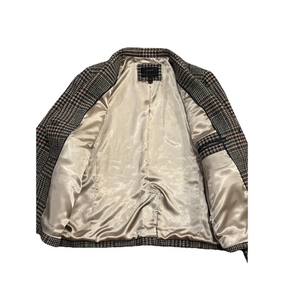 J Crew School Boy Blazer 10 Plaid Houndstooth Wool Blend Academia Preppy - Picture 9 of 12